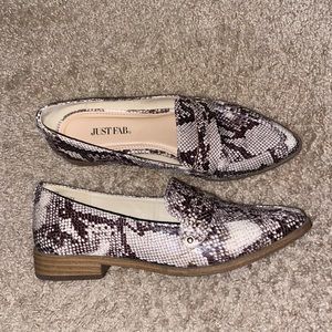 Snakeskin loafers